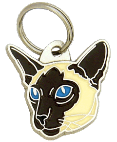 Siamese cat - pet ID tag, dog ID tags, pet tags, personalized pet tags MjavHov - engraved pet tags online